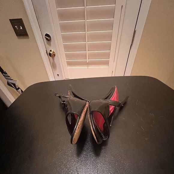 Kate Spade black patent leather slingback shoes size 7.5 - Picture 10 of 12